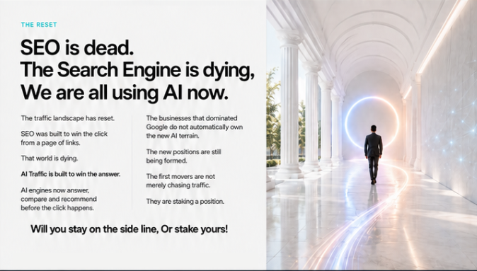The Reset: SEO is dead. The Search Engine is dying. We are all using AI now.